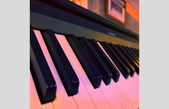 Display Model Yamaha P-145 Black Portable Digital Piano - Complete Package (SN:BBEZ01465) - Image 7